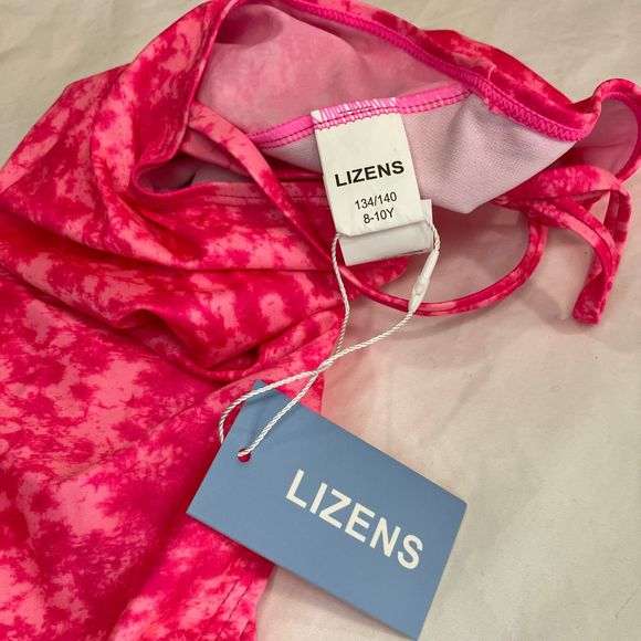 Girls Pink Tie Dye One Piece Swimsuit NWT - Picture 6 of 10